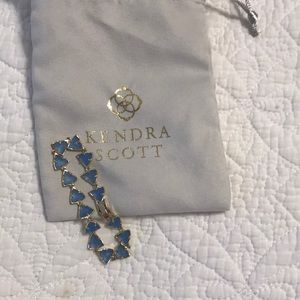 BLUE STONE TRIANGLE BRACELET